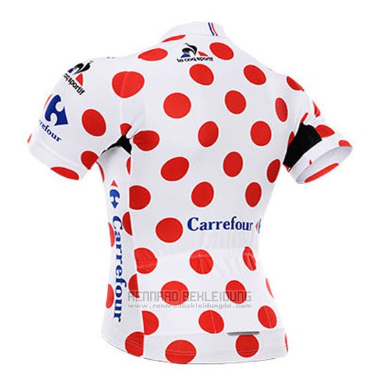 2015 Fahrradbekleidung Tour de France Wei und Rot Trikot Kurzarm und Tragerhose - zum Schließen ins Bild klicken